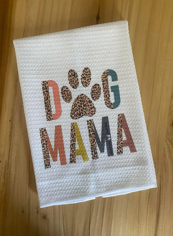 Dog Mama Waffle Weave Towel